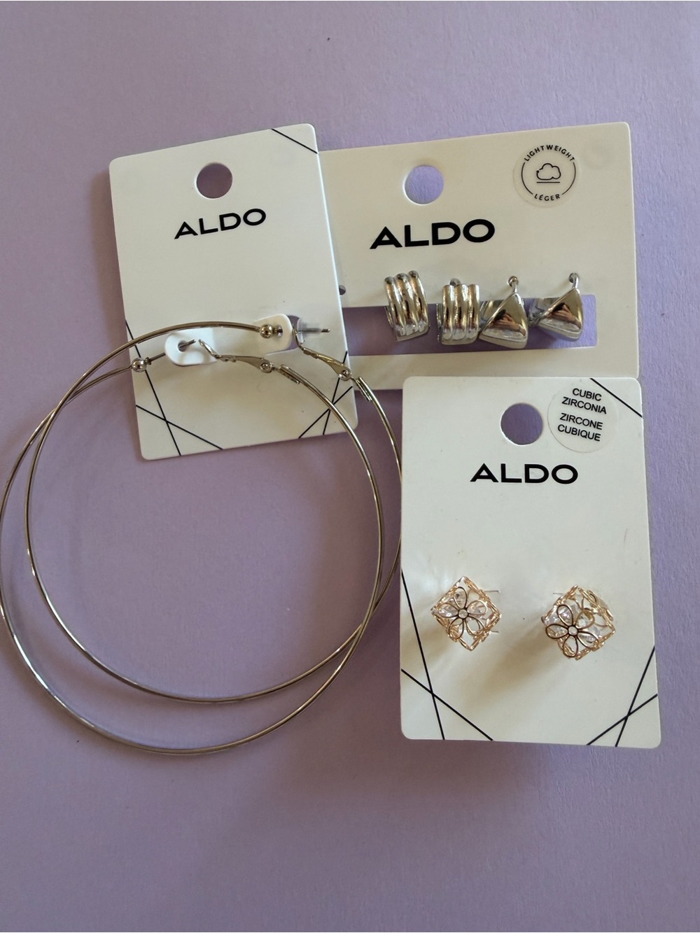ALDO Gold and Silver Mixed Earring Set
